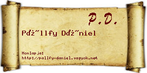 Pállfy Dániel névjegykártya